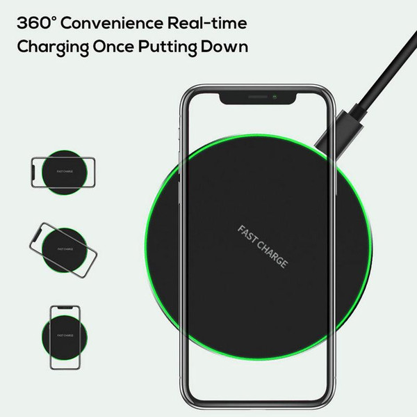Fast Charging Qi Wireless Charger for Samsung Galaxy S8 S9 Plus S7 Edge Note 8 X