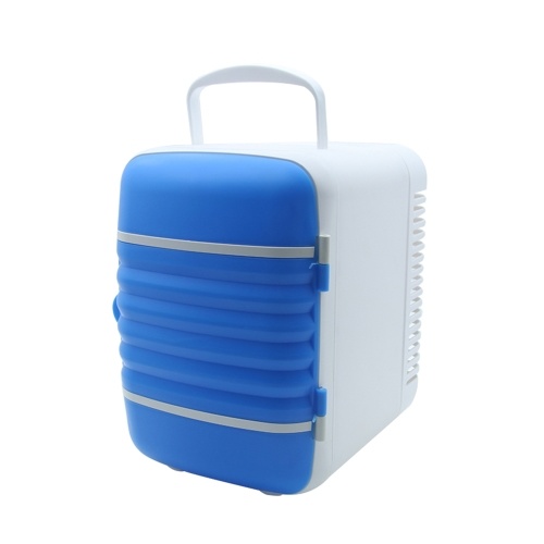 4L Mini Portable Refrigerator 2 in 1 Cooler Warmer Fridge for Car Home Office,Blue