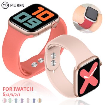 Soft Silicone Replacement Sport Band For 38mm Apple Watch Series1 2 3 4 5 42mm Wrist Bracelet Strap For iWatch Sports Edition