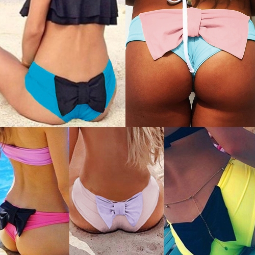 Sexy Women Bikini Bottom Bowknot Swims Brief Beach Wear Underwear