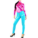 fucsia spandex y cian las mujeres pvc catsuit
