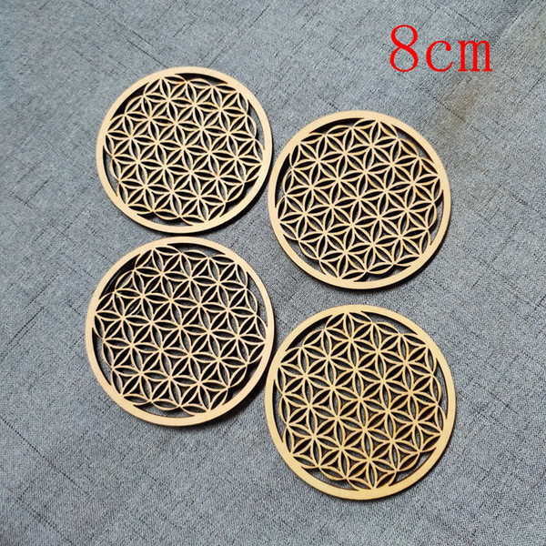 Flower Of Life Hanging Wall Decoration, Sacred Geometry Home Decor, Rustic Wood Sign Wall Art Laser Cut Wooden Table Coaster