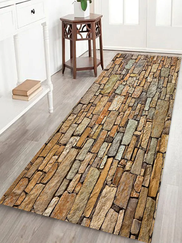 Stone Wall Pattern Floor Rug