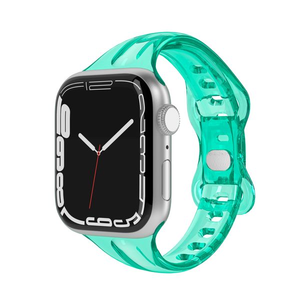 Green Tpu Straps for Apple Smart Watch Band Fashion Wowen Bands 38mm Iwatch Series 8 Adjustable Strap 45mm Compatible to Watch 40mm 41mm 42mm Mens Bracelet smartwatch