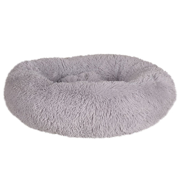 Warm Fleece Dog Bed Fluffy Winter Warm Round Pet Donut Cuddler Lounger Cushion For Small Medium-Sized Dogs Soft Plush Pads