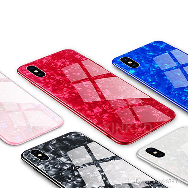 Luxury Tempered Glass Case Explosion-proof Marble pattern hard Back Cover For iPhone 7 8 6S 6 Plus X Case