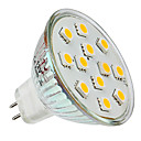 MR16 1.5W 12x5050SMD 150LM 2800-3300K Warm White Light LED Spot Bulb (12V)