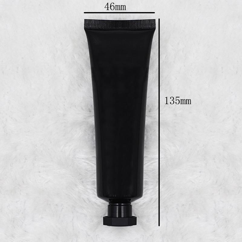 100pcs 50ml black Plastic Cream Toothpaste Tubes Empty Cosmetic Sample Mini Small Packaging Containers Bottles