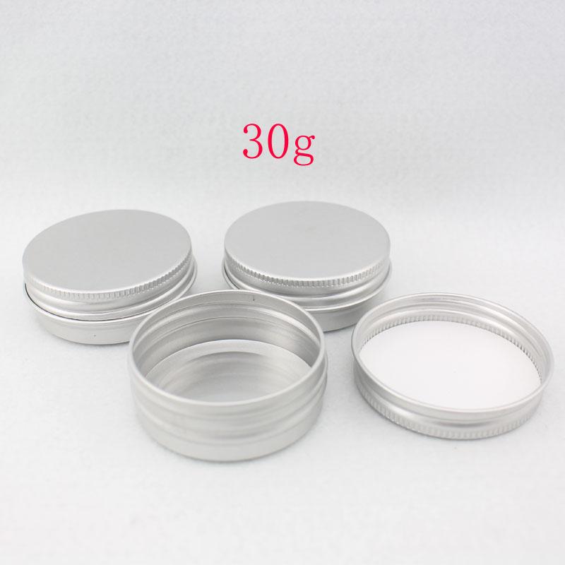 30g empty aluminum jar with screw lid ,1oz aluminum container for skin care cream ointment hand cream solid perfume storage