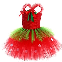 Princess Dress Flower Girl Dress Tulle Dresses Girls' Movie Cosplay Cosplay RedYellow Red Fuchsia Dress Children's Day Masquerade Organza Lightinthebox