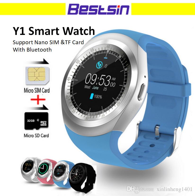 Y1 Smart Watch Round Sharp Support Nano SIM with Whatsapp Facebook Business Smartwatch Push Message For IOS Android Phone Free Shipping