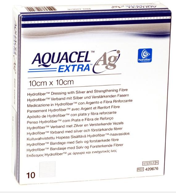 Aquacel Ag Extra Dressing 5cmx5cm 10s