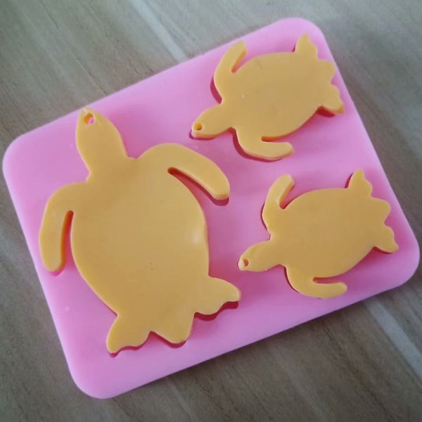 Sea Turtle Silicone Mold Turtle Candy Fondant Mold Tortoise Chocolate Making Mold for DIY Baking Cake Desserts Decoration Tools 1222560
