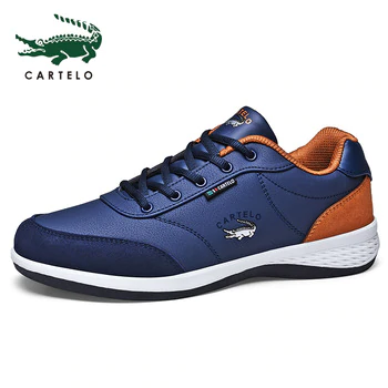 CARTELO Men's Shoes Sports Leisure Men's Shoes Korean Fashion Trend Mesh Breathable Lightweight Comfortable Running Shoes Men