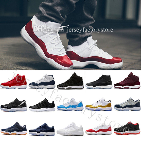 11 space jam bred gamma blue basketball shoes men women 11s concords 72-10 legend blue cool grey sneakers with shoes box