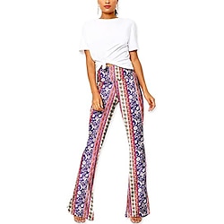 Hippie Retro Vintage 1960s 1970s Disco High Waisted Trousers Bell Bottom Pants Women's Costume Vintage Cosplay Daily Wear Festival Pants Lightinthebox