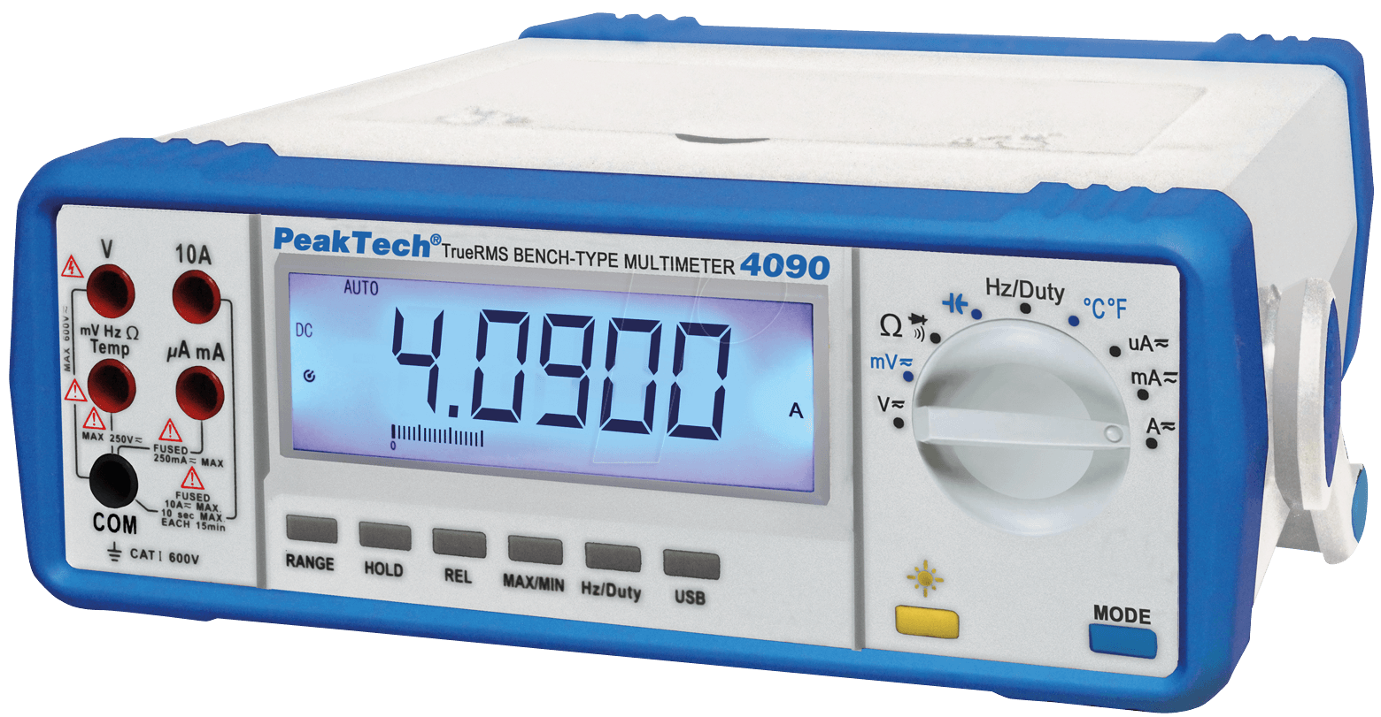 PeakTech Tischmultimeter TRMS AC 600 VDC 10 ADC (PEAKTECH 4090)