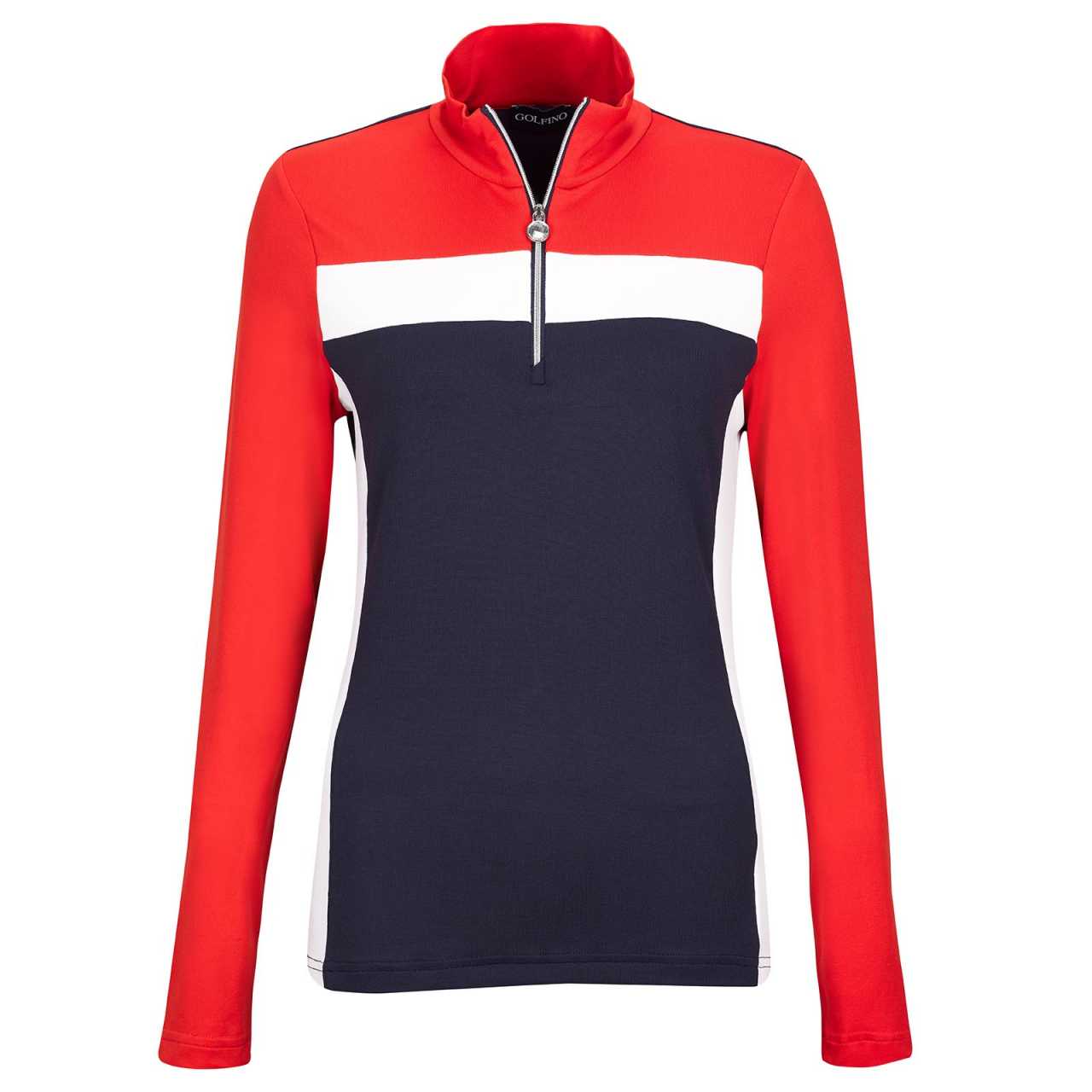 Golfino Performance Trend Pullover Damen navy/weiß/rot