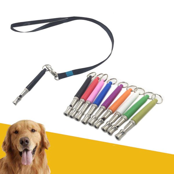 Anti Bark Ultrasonic Sound Interactive Tools Adjustable Pets Supplies Dogs Training Flute Dog Training Whistle Metal 1 PC