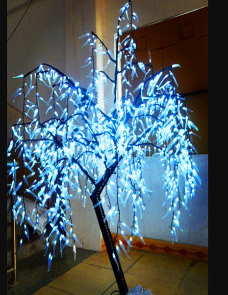 1.8M/6ft white color LED Artificial Garden Decorations Willow Weeping Tree Light 945pcs leds 110/220VAC Rainproof Outdoor Use fairy garden decor