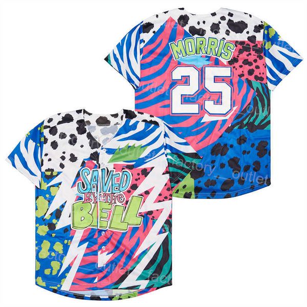 Men Moive Baseball Saved By the Bell 25 Zack Morris Jersey HipHop All Stitched Team Color Camo For Sport Fans Breathable Hip Hop Cool Base Excellent Quality On Sale