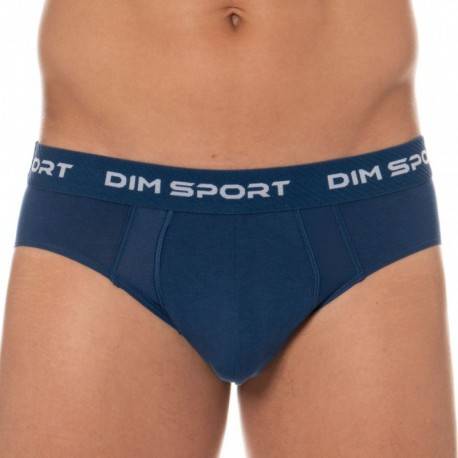 DIM 2-Pack Sport Cotton Stretch Briefs - Eclipse Blue - Granite S