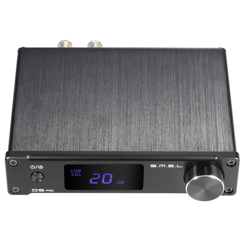 S.M.S.L Pro Q5 Mini Portátil HiFi Digital 3.5mm AUX Analógico / USB / Coaxial / Óptica Audio Estéreo Amplificador de Potencia con Mando a Distancia